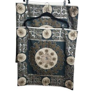 Bundle of  Z Gallerie Green/Cream Embellished Pillow Covers